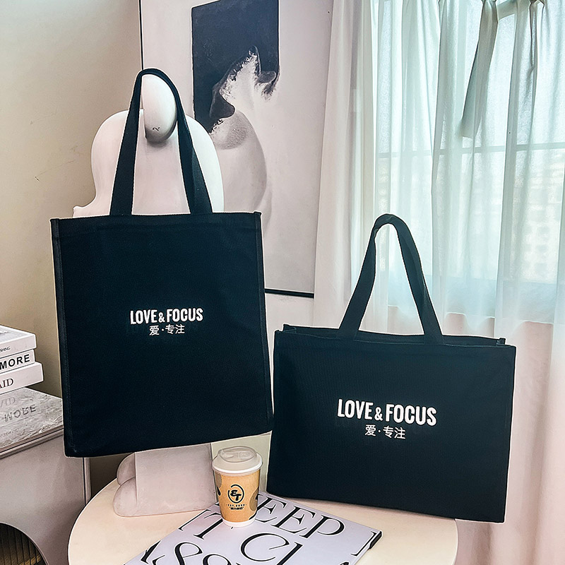 帆布包 - LOVE&FOCUS - 黑色-02